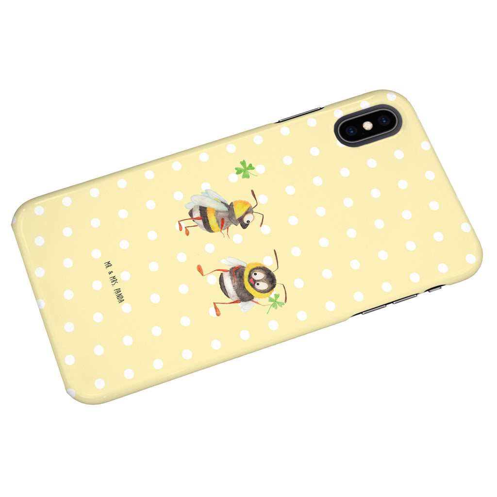Iphone XS Handyhülle Hummeln mit Kleeblatt Iphone XS Handyhülle, Handyhülle, Iphone XS, Smartphone, Hülle, süße Tiermotive, gute Laune, lustige Sprüche, Tiere, Hummel, Biene, Spruch positiv, Biene Deko, Spruch schön, glücklich sein, glücklich werden, Spruch fröhlich