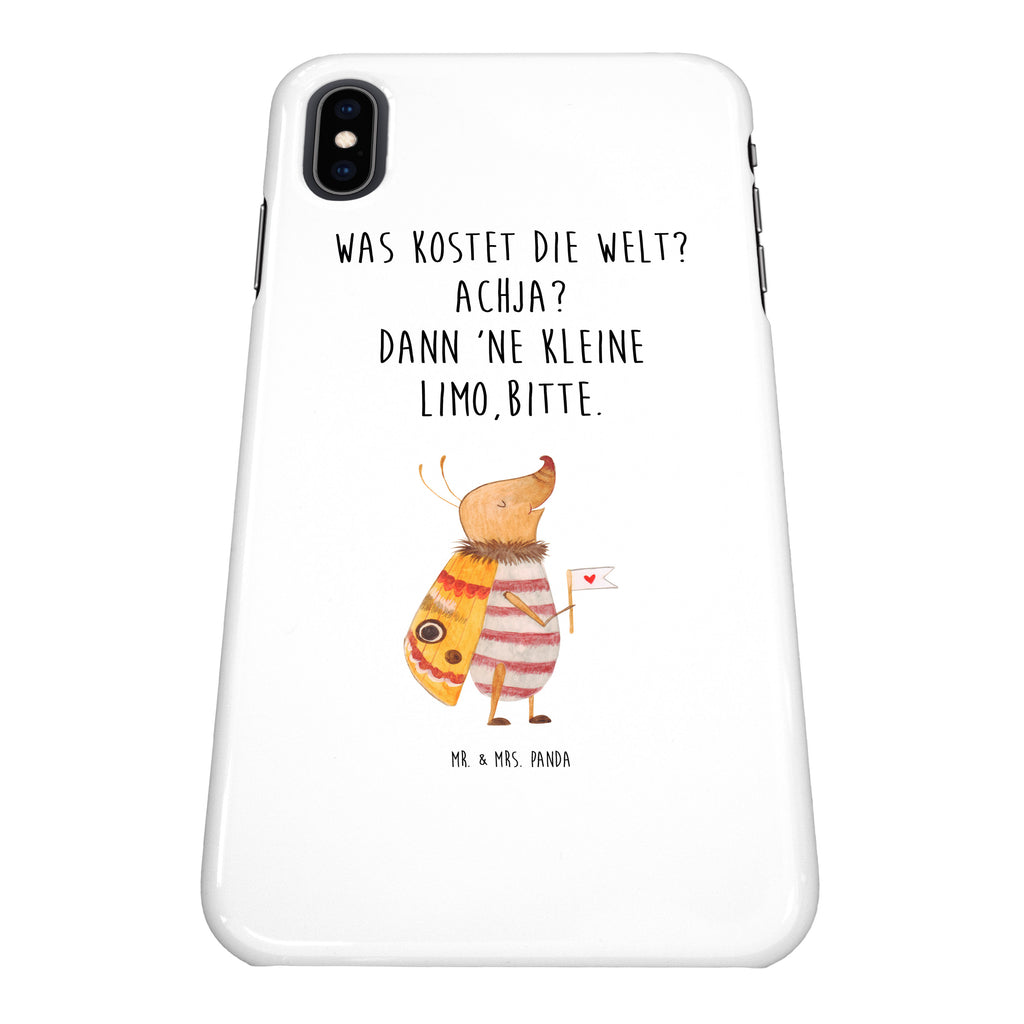 Iphone XS Handyhülle Nachtfalter mit Fähnchen Iphone XS Handyhülle, Handyhülle, Iphone XS, Smartphone, Hülle, süße Tiermotive, gute Laune, lustige Sprüche, Tiere, Nachtfalter, Käfer, Spruch lustig, Spruch witzig, süß, niedlich, Küche Deko, Was kostet die Welt