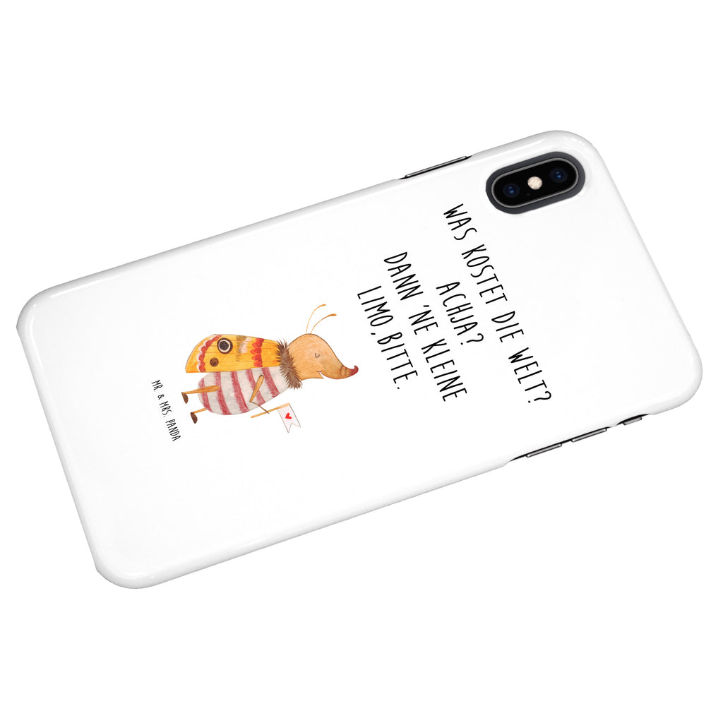 Iphone XS Handyhülle Nachtfalter mit Fähnchen Iphone XS Handyhülle, Handyhülle, Iphone XS, Smartphone, Hülle, süße Tiermotive, gute Laune, lustige Sprüche, Tiere, Nachtfalter, Käfer, Spruch lustig, Spruch witzig, süß, niedlich, Küche Deko, Was kostet die Welt