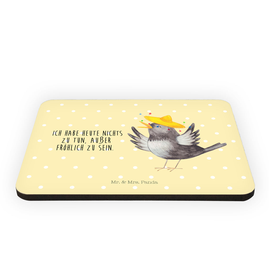 Magnet Rabe mit Sombrero Kühlschrankmagnet, Pinnwandmagnet, Souvenir Magnet, Motivmagnete, Dekomagnet, Whiteboard Magnet, Notiz Magnet, Kühlschrank Dekoration, Tiermotive, Gute Laune, lustige Sprüche, Tiere, Rabe, Vogel, Vögel, Spruch positiv, fröhlich sein, glücklich sein, Glück Spruch, froh, Elster, Motivation