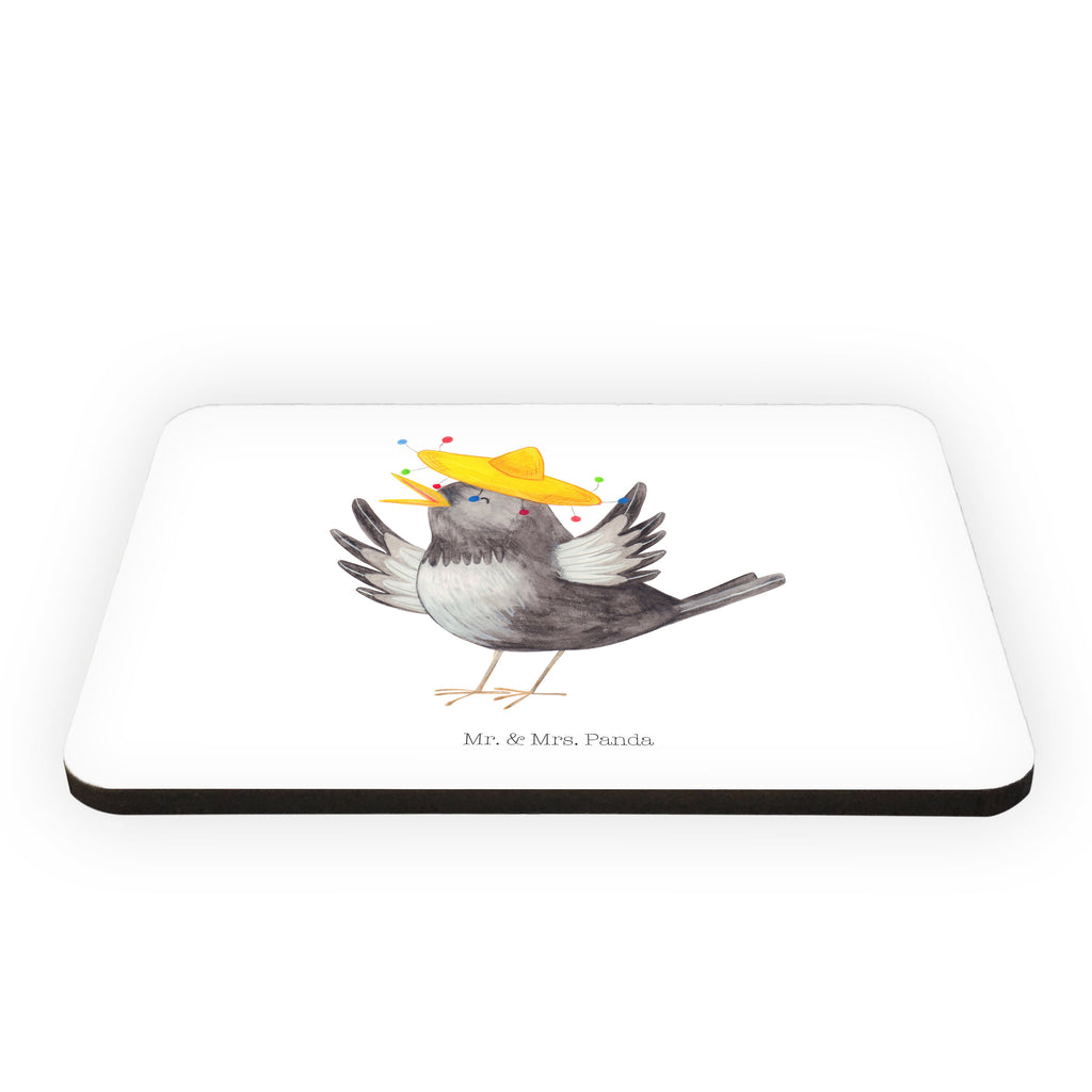 Magnet Rabe mit Sombrero Kühlschrankmagnet, Pinnwandmagnet, Souvenir Magnet, Motivmagnete, Dekomagnet, Whiteboard Magnet, Notiz Magnet, Kühlschrank Dekoration, Tiermotive, Gute Laune, lustige Sprüche, Tiere, Rabe, Vogel, Vögel, Spruch positiv, fröhlich sein, glücklich sein, Glück Spruch, froh, Elster, Motivation