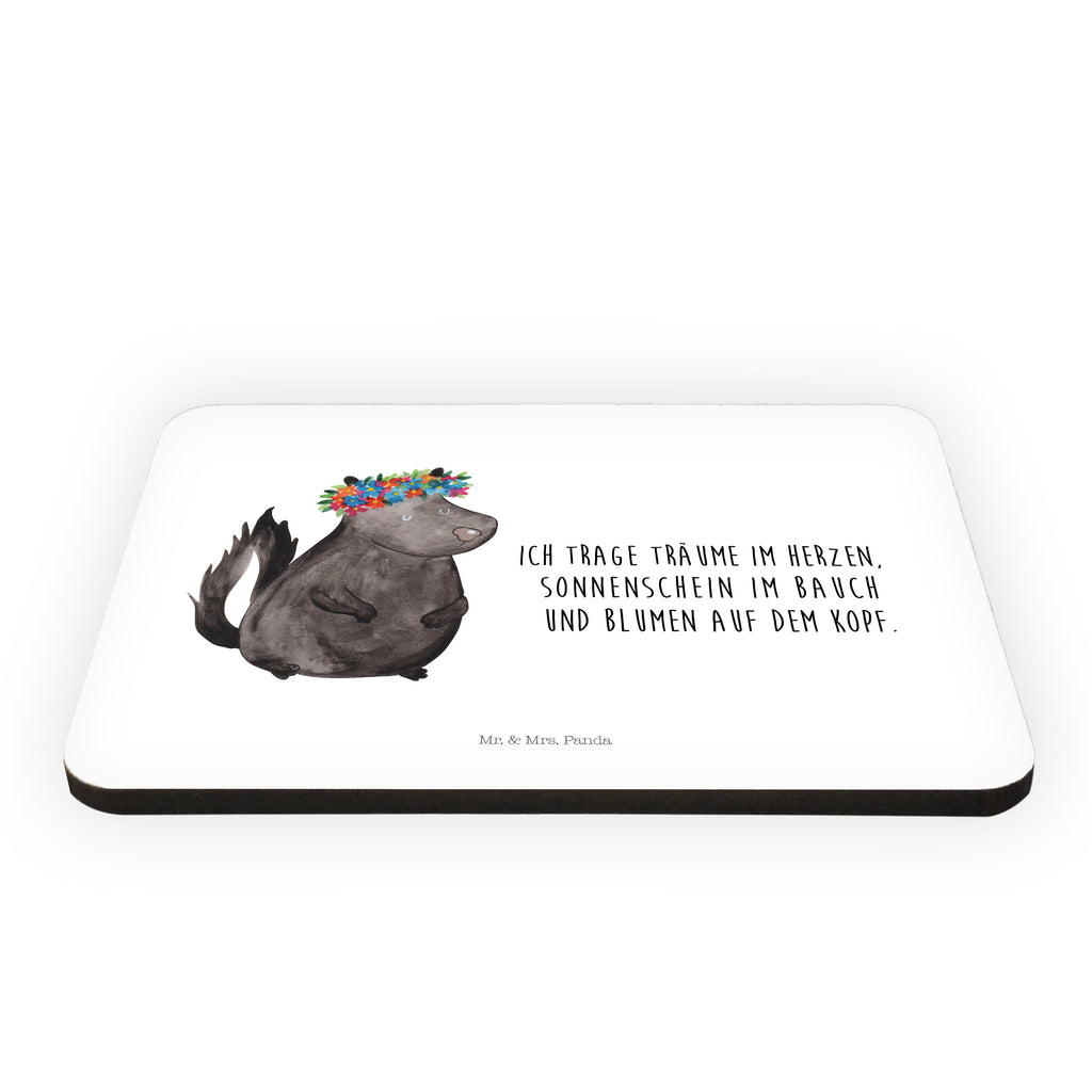 Magnet Stinktier Blumenmaedchen Kühlschrankmagnet, Pinnwandmagnet, Souvenir Magnet, Motivmagnete, Dekomagnet, Whiteboard Magnet, Notiz Magnet, Kühlschrank Dekoration, Stinktier, Skunk, Wildtier, Raubtier, Stinker, Stinki, Yoga, Namaste, Lebe, Liebe, Lache