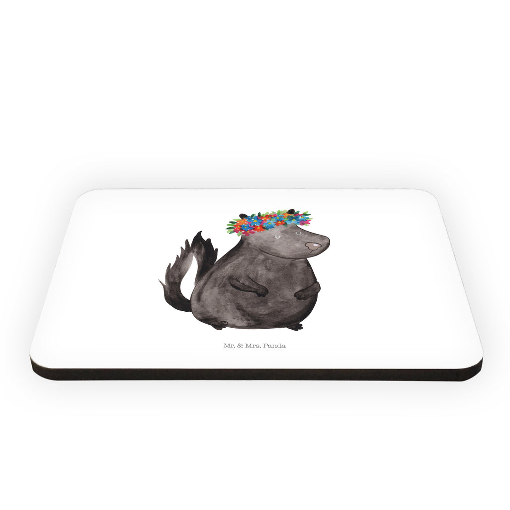 Magnet Stinktier Blumenmaedchen Kühlschrankmagnet, Pinnwandmagnet, Souvenir Magnet, Motivmagnete, Dekomagnet, Whiteboard Magnet, Notiz Magnet, Kühlschrank Dekoration, Stinktier, Skunk, Wildtier, Raubtier, Stinker, Stinki, Yoga, Namaste, Lebe, Liebe, Lache