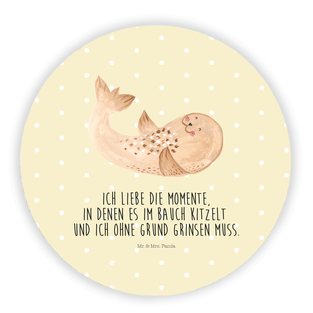 Rund Magnet Robbe liegend Kühlschrankmagnet, Pinnwandmagnet, Souvenir Magnet, Motivmagnete, Dekomagnet, Whiteboard Magnet, Notiz Magnet, Kühlschrank Dekoration, Tiermotive, Gute Laune, lustige Sprüche, Tiere, Robbe, Robben, Seehund, Strand, Meerestier, Ostsee, Nordsee, Lachen, Freude