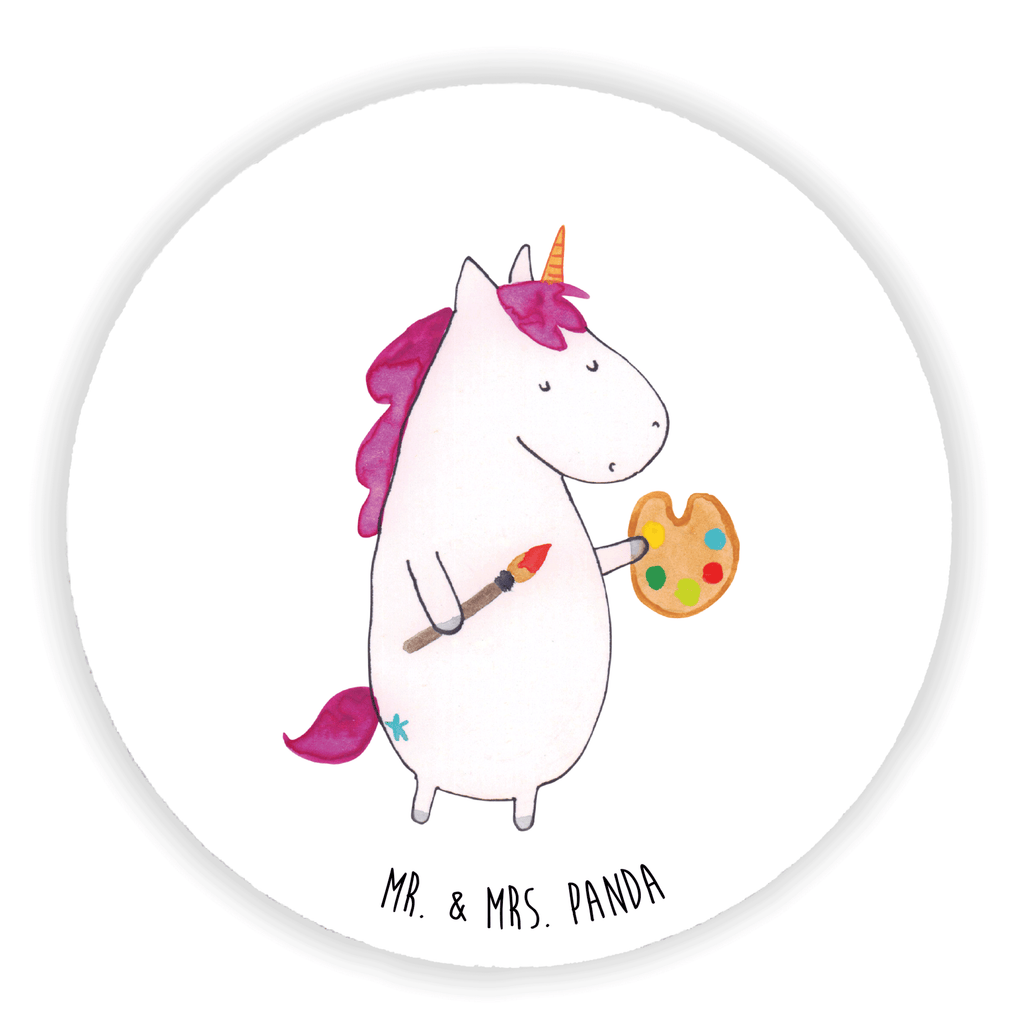 Rund Magnet Einhorn Künstler Kühlschrankmagnet, Pinnwandmagnet, Souvenir Magnet, Motivmagnete, Dekomagnet, Whiteboard Magnet, Notiz Magnet, Kühlschrank Dekoration, Einhorn, Einhörner, Einhorn Deko, Pegasus, Unicorn, Englisch, Künstler, Artist, Malen, Zeichnen, Welt, Farbe, Stift, Pinsel, Geschenk, Maler