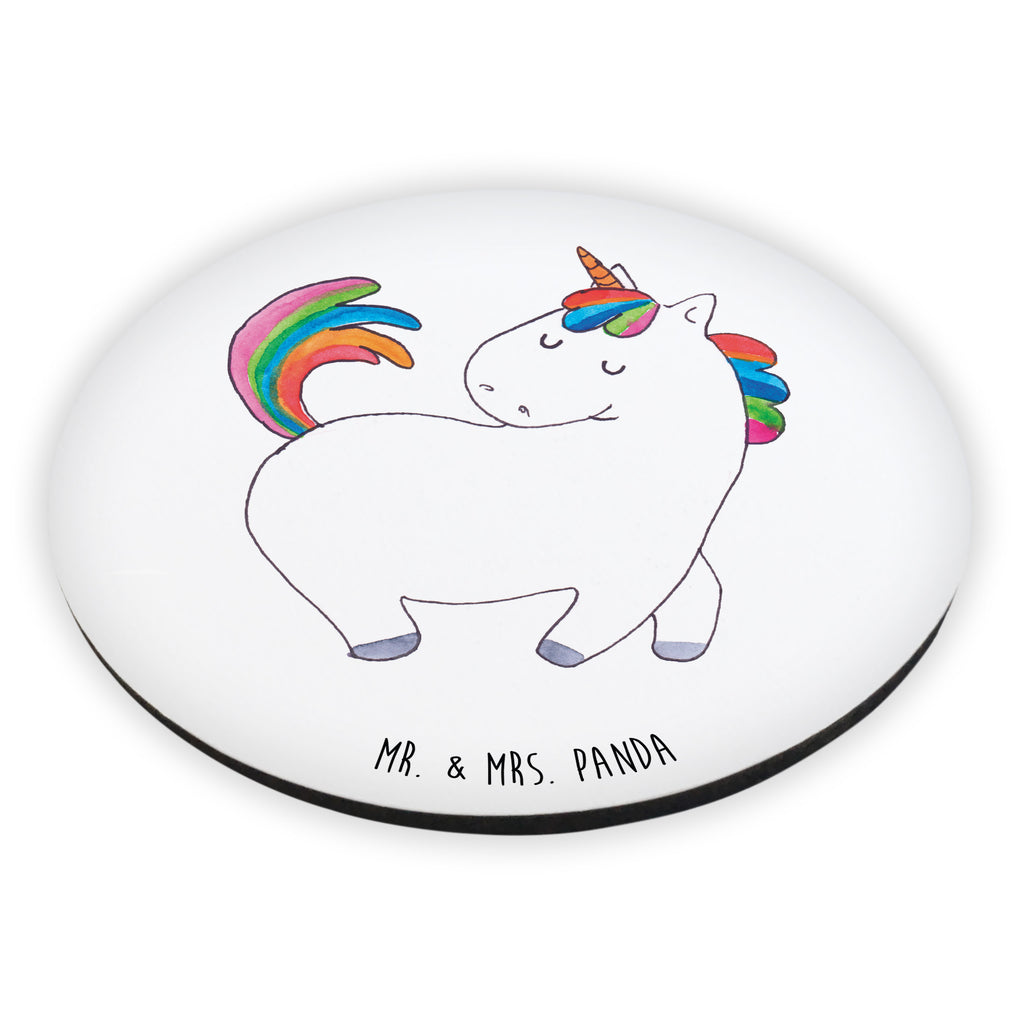 Rund Magnet Einhorn stolzierend Kühlschrankmagnet, Pinnwandmagnet, Souvenir Magnet, Motivmagnete, Dekomagnet, Whiteboard Magnet, Notiz Magnet, Kühlschrank Dekoration, Einhorn, Einhörner, Einhorn Deko, Pegasus, Unicorn, stolz, anders, bunt, Pferd, Reiter, Reiten, Freundin, Geschenk
