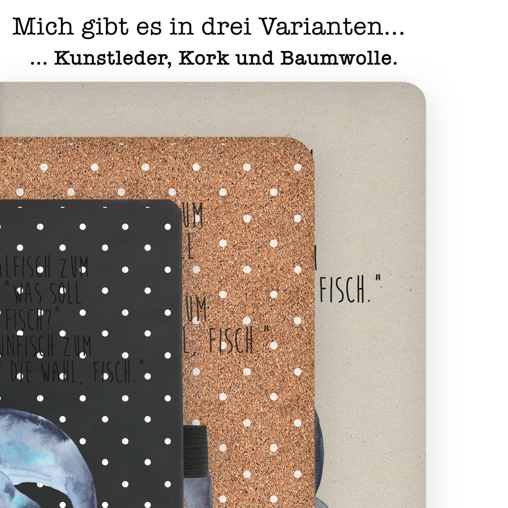 DIN A6 Baumwoll Notizbuch Walfisch & Thunfisch Notizen, Eintragebuch, Tagebuch, Notizblock, Adressbuch, Journal, Kladde, Skizzenbuch, Notizheft, Schreibbuch, Schreibheft, Tiermotive, Gute Laune, lustige Sprüche, Tiere, Wal, Wahl, Tunfisch, Wortwitz lustig, Spruch lustig, Flachwitz, Witz, Spruch des Tages, Flachwitz Geschenk
