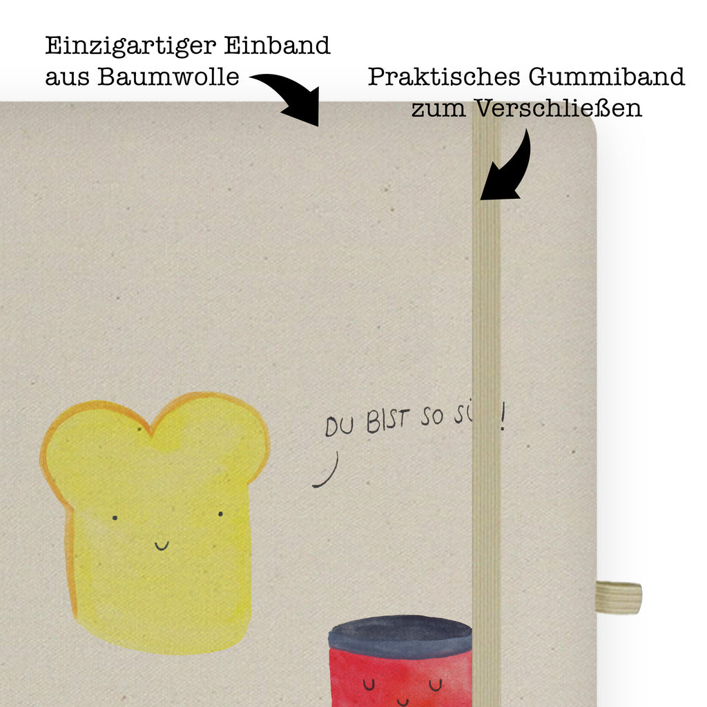 DIN A6 Baumwoll Notizbuch Toast & Marmelade Notizen, Eintragebuch, Tagebuch, Notizblock, Adressbuch, Journal, Kladde, Skizzenbuch, Notizheft, Schreibbuch, Schreibheft, Tiermotive, Gute Laune, lustige Sprüche, Tiere, Toast, Marmelade, Dreamteam, süße Postkarte, süß, Küche Deko, Küche Spruch, Frühstück Einladung, Brot, Toastbrot