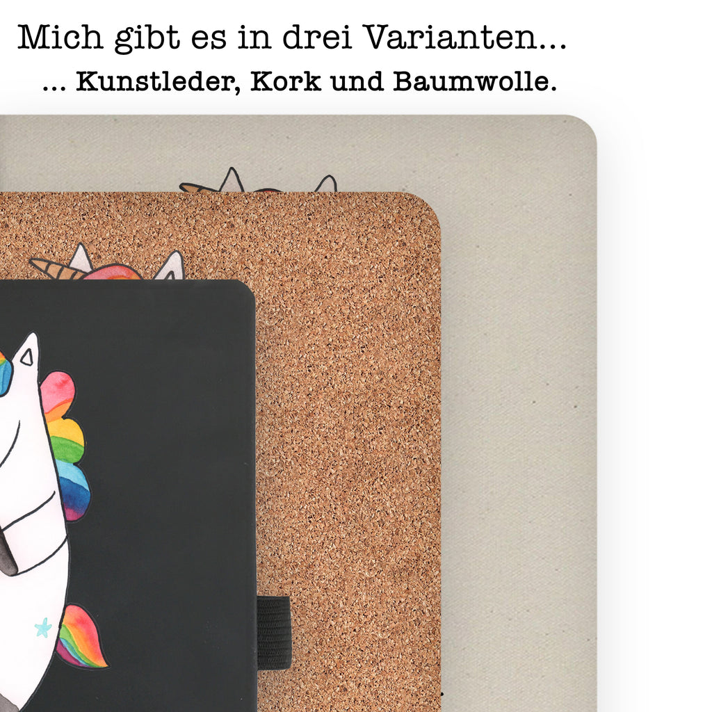 DIN A6 Baumwoll Notizbuch Einhorn Herz Notizen, Eintragebuch, Tagebuch, Notizblock, Adressbuch, Journal, Kladde, Skizzenbuch, Notizheft, Schreibbuch, Schreibheft, Einhorn, Einhörner, Einhorn Deko, Pegasus, Unicorn, Herz, schlimm, böse, witzig, lustig, Freundin, anders, bunt