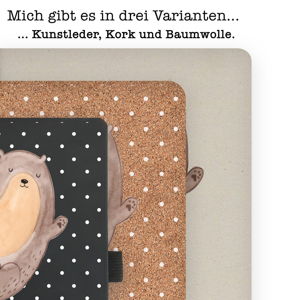 DIN A6 Baumwoll Notizbuch Otter Umarmen Notizen, Eintragebuch, Tagebuch, Notizblock, Adressbuch, Journal, Kladde, Skizzenbuch, Notizheft, Schreibbuch, Schreibheft, Otter, Fischotter, Seeotter, Otter Seeotter See Otter