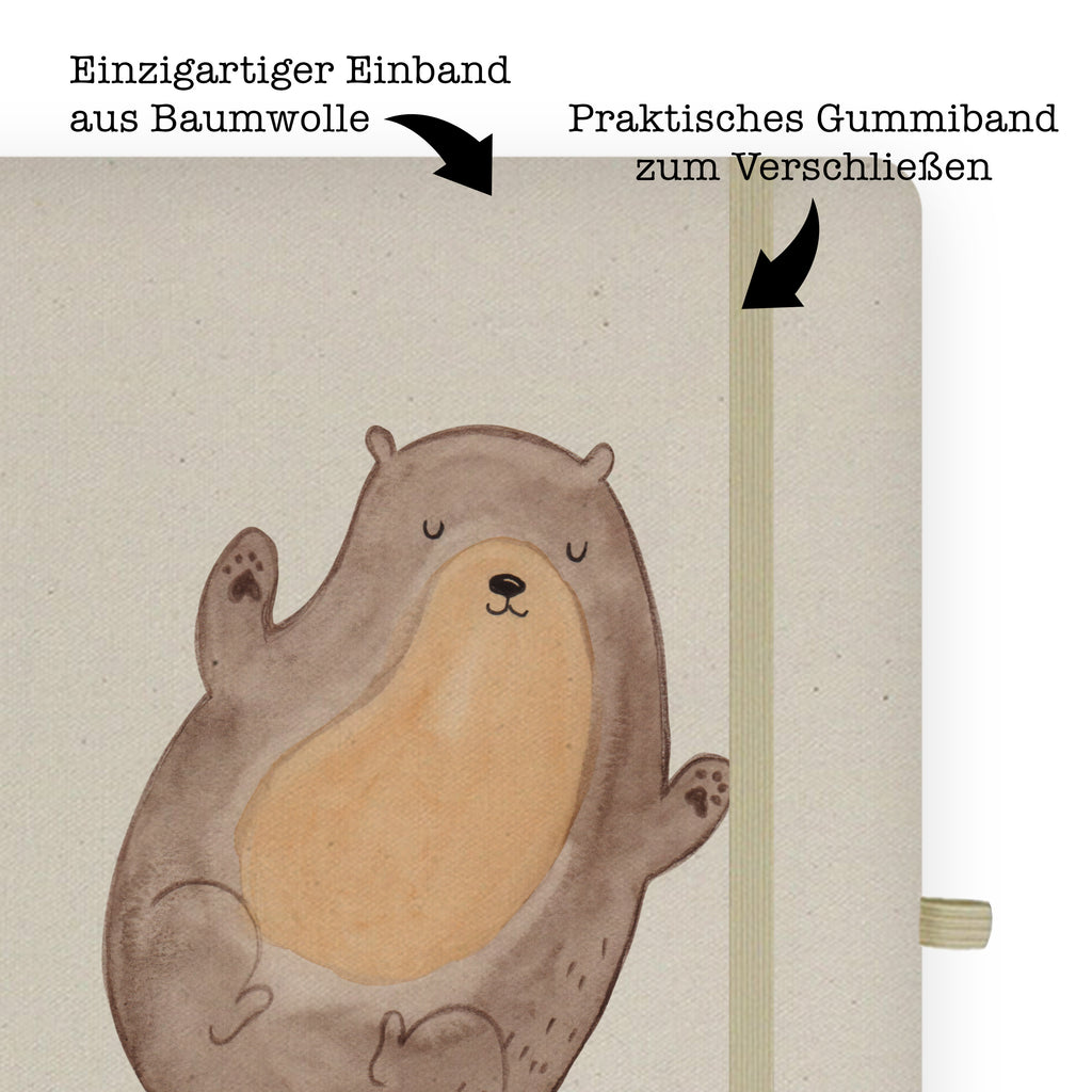 DIN A6 Baumwoll Notizbuch Otter Umarmen Notizen, Eintragebuch, Tagebuch, Notizblock, Adressbuch, Journal, Kladde, Skizzenbuch, Notizheft, Schreibbuch, Schreibheft, Otter, Fischotter, Seeotter, Otter Seeotter See Otter