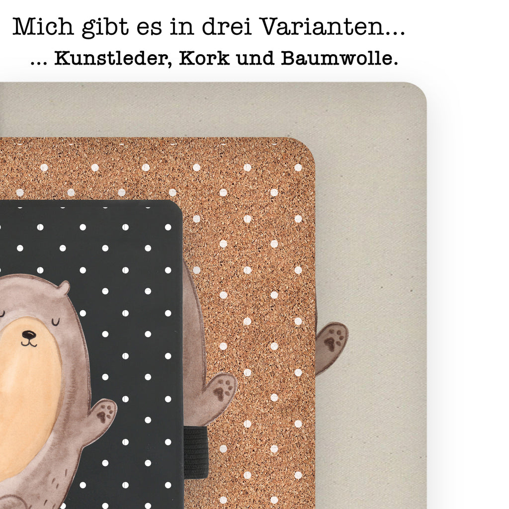 DIN A6 Baumwoll Notizbuch Otter Umarmen Notizen, Eintragebuch, Tagebuch, Notizblock, Adressbuch, Journal, Kladde, Skizzenbuch, Notizheft, Schreibbuch, Schreibheft, Otter, Fischotter, Seeotter, Otter Seeotter See Otter