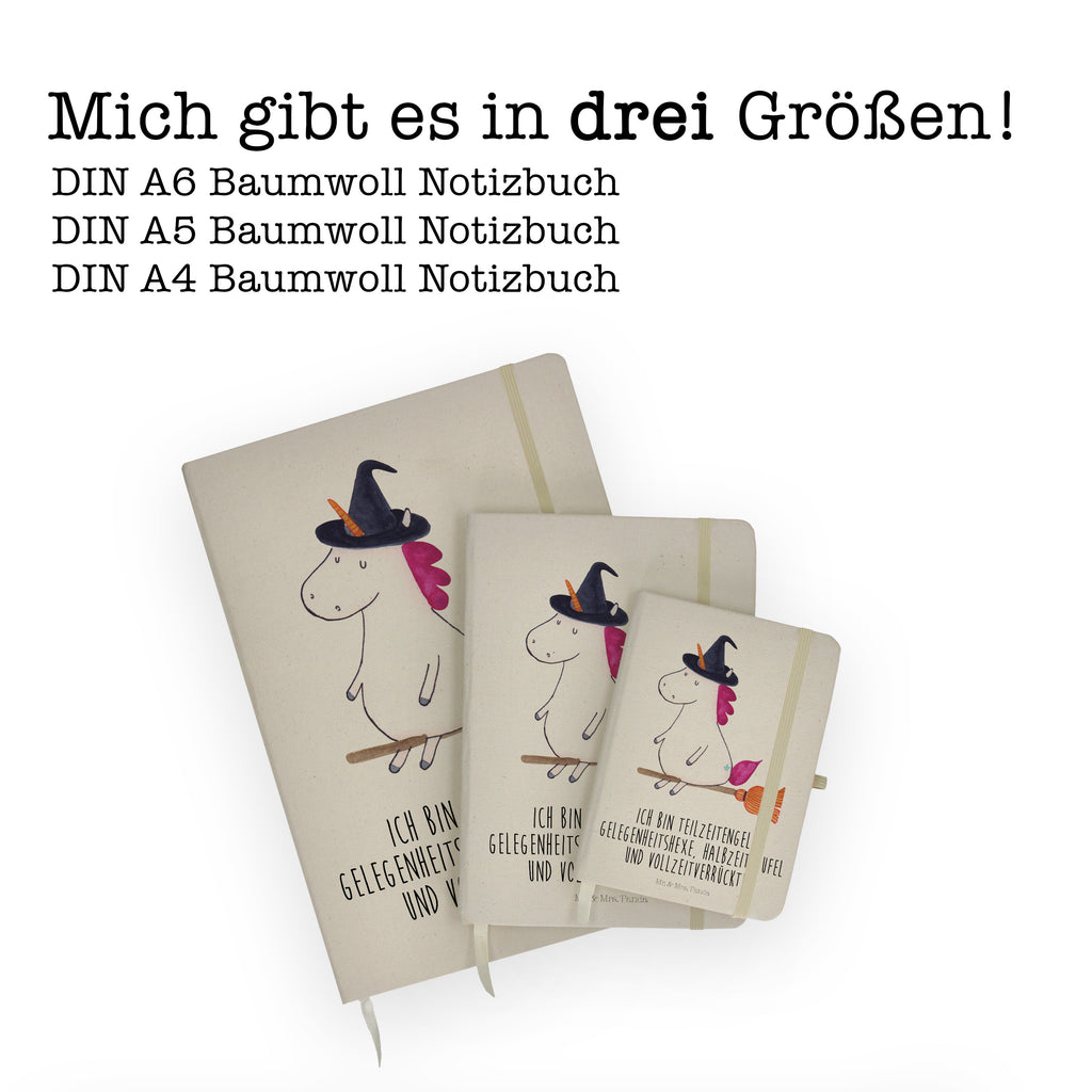 DIN A6 Baumwoll Notizbuch Einhorn Hexe Notizen, Eintragebuch, Tagebuch, Notizblock, Adressbuch, Journal, Kladde, Skizzenbuch, Notizheft, Schreibbuch, Schreibheft, Einhorn, Einhörner, Einhorn Deko, Pegasus, Unicorn, Frau, Ehefrau, Hexe, Teufel, Engel, Verrückte, Freundin, Leben, Zicke