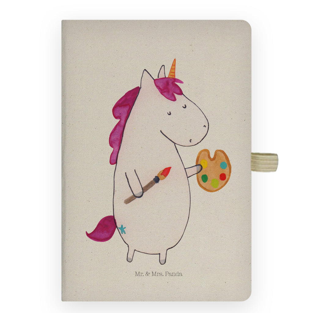 DIN A6 Baumwoll Notizbuch Einhorn Künstler Notizen, Eintragebuch, Tagebuch, Notizblock, Adressbuch, Journal, Kladde, Skizzenbuch, Notizheft, Schreibbuch, Schreibheft, Einhorn, Einhörner, Einhorn Deko, Pegasus, Unicorn, Englisch, Künstler, Artist, Malen, Zeichnen, Welt, Farbe, Stift, Pinsel, Geschenk, Maler