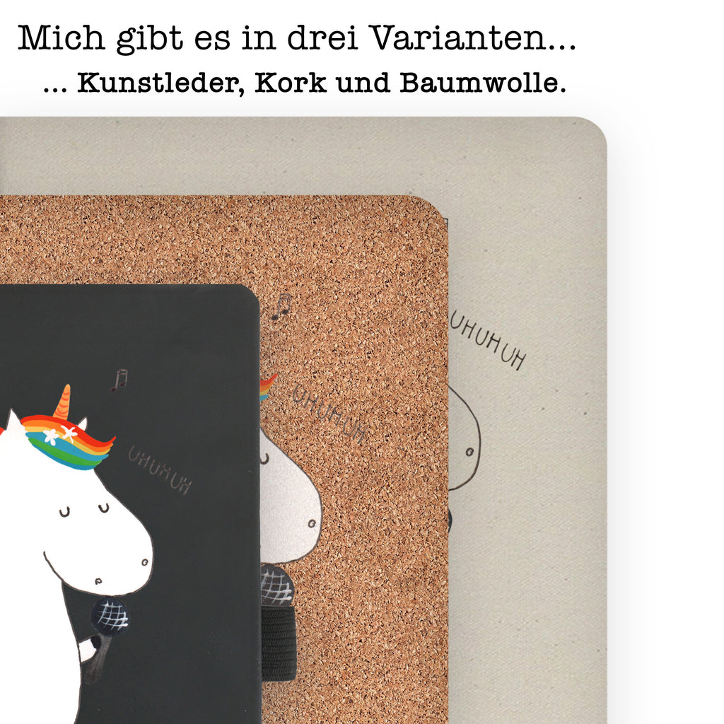 DIN A6 Baumwoll Notizbuch Einhorn Sänger Notizen, Eintragebuch, Tagebuch, Notizblock, Adressbuch, Journal, Kladde, Skizzenbuch, Notizheft, Schreibbuch, Schreibheft, Einhorn, Einhörner, Einhorn Deko, Pegasus, Unicorn, Glitzer, Konfetti, Party, Geburtstag, Feier, Fest, Disco, Sängerin, Sänger, Freundin