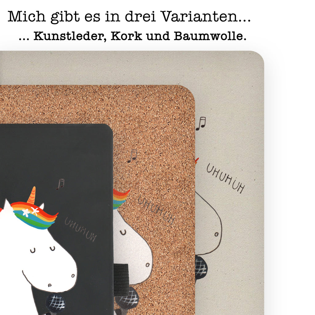 DIN A6 Baumwoll Notizbuch Einhorn Sänger Notizen, Eintragebuch, Tagebuch, Notizblock, Adressbuch, Journal, Kladde, Skizzenbuch, Notizheft, Schreibbuch, Schreibheft, Einhorn, Einhörner, Einhorn Deko, Pegasus, Unicorn, Glitzer, Konfetti, Party, Geburtstag, Feier, Fest, Disco, Sängerin, Sänger, Freundin
