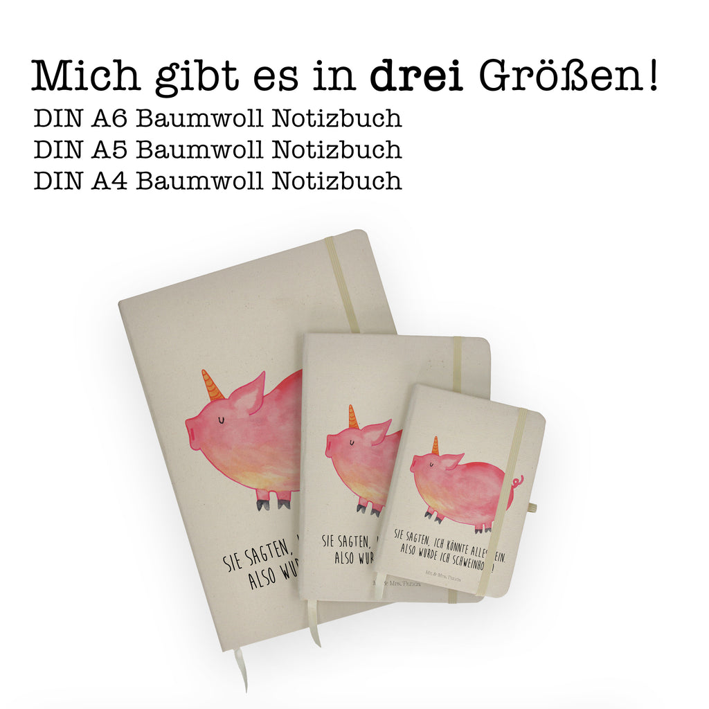 DIN A6 Baumwoll Notizbuch Einhorn Schweinhorn Notizen, Eintragebuch, Tagebuch, Notizblock, Adressbuch, Journal, Kladde, Skizzenbuch, Notizheft, Schreibbuch, Schreibheft, Einhorn, Einhörner, Einhorn Deko, Pegasus, Unicorn, Party, Spaß, Schwein, Schweinhorn, Bauer, witzig. lustig, Spruch, geschenk, Pig, Piggy, funny, english, englisch