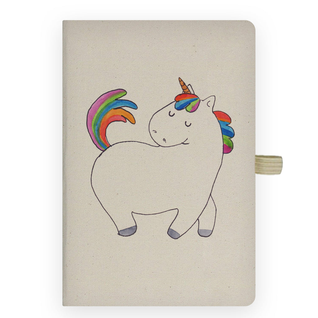DIN A6 Baumwoll Notizbuch Einhorn stolzierend Notizen, Eintragebuch, Tagebuch, Notizblock, Adressbuch, Journal, Kladde, Skizzenbuch, Notizheft, Schreibbuch, Schreibheft, Einhorn, Einhörner, Einhorn Deko, Pegasus, Unicorn, stolz, anders, bunt, Pferd, Reiter, Reiten, Freundin, Geschenk