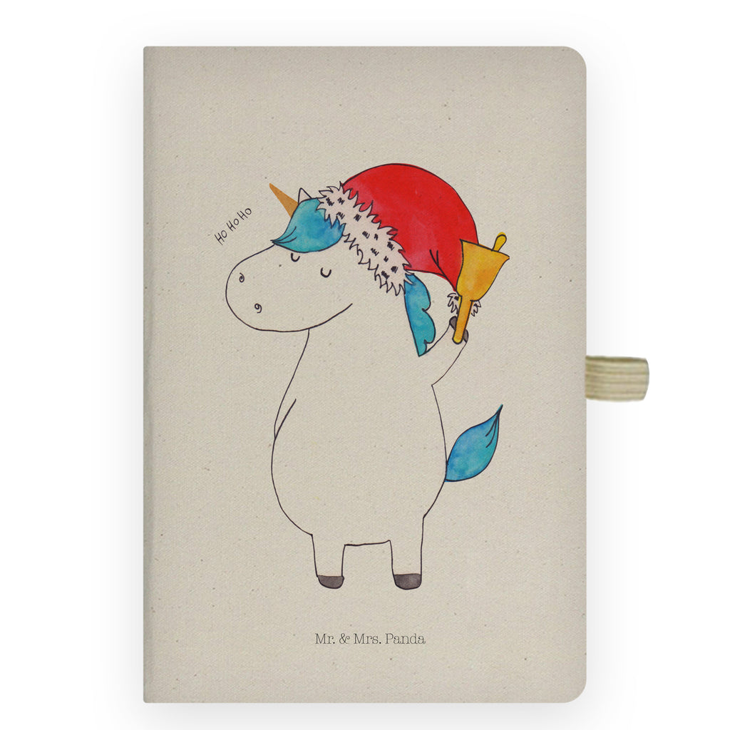 DIN A6 Baumwoll Notizbuch Einhorn Weihnachtsmann Notizen, Eintragebuch, Tagebuch, Notizblock, Adressbuch, Journal, Kladde, Skizzenbuch, Notizheft, Schreibbuch, Schreibheft, Einhorn, Einhörner, Einhorn Deko, Pegasus, Unicorn, Gin, Schokolade, Schoki, Weihnachten, Weihnachtsmann, Nikolaus, Wunschzettel, Wunschliste, Feenstaub