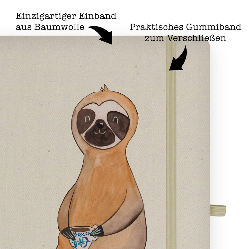 DIN A6 Baumwoll Notizbuch Faultier Kaffee Notizen, Eintragebuch, Tagebuch, Notizblock, Adressbuch, Journal, Kladde, Skizzenbuch, Notizheft, Schreibbuch, Schreibheft, Faultier, Faultier Geschenk, Faultier Deko, Faultiere, faul, Lieblingstier, Kaffee, erster Kaffee, Morgenmuffel, Frühaufsteher, Kaffeetasse, Genießer, Coffee, Kaffeegetränk
