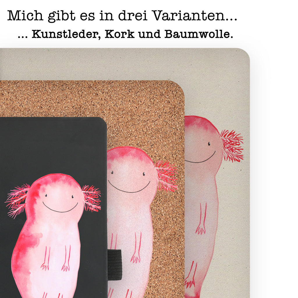 DIN A6 Baumwoll Notizbuch Axolotl Axel+Lotte Notizen, Eintragebuch, Tagebuch, Notizblock, Adressbuch, Journal, Kladde, Skizzenbuch, Notizheft, Schreibbuch, Schreibheft, Axolotl, Molch, Axolot, Schwanzlurch, Lurch, Lurche, Liebe, große Liebe, Liebesbeweis, Freund, Verlobter, Ehemann, Jahrestag, Valentinstag
