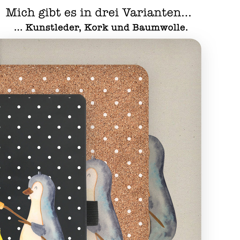 DIN A6 Baumwoll Notizbuch Pinguin Lagerfeuer Notizen, Eintragebuch, Tagebuch, Notizblock, Adressbuch, Journal, Kladde, Skizzenbuch, Notizheft, Schreibbuch, Schreibheft, Pinguin, Maus, Pinguine, Lagerfeuer, Leben, Arbeit, Job, Motivation, Büro, Büroalltag, Lebensspruch, Lebensmotivation, Neustart, Liebe, grillen, Feuer, Marshmallows