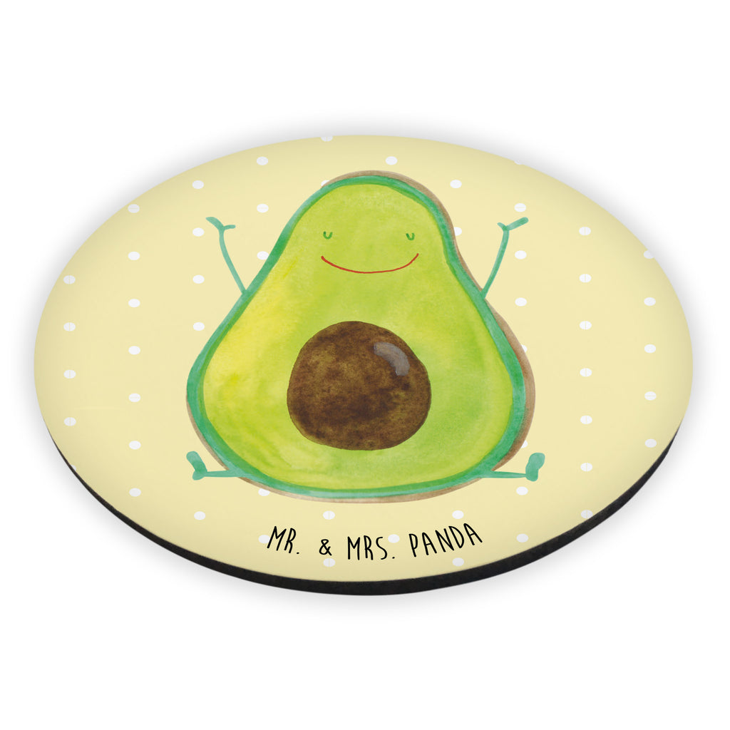 Rund Magnet Avocado Happy Kühlschrankmagnet, Pinnwandmagnet, Souvenir Magnet, Motivmagnete, Dekomagnet, Whiteboard Magnet, Notiz Magnet, Kühlschrank Dekoration, Avocado, Veggie, Vegan, Gesund, Chaos