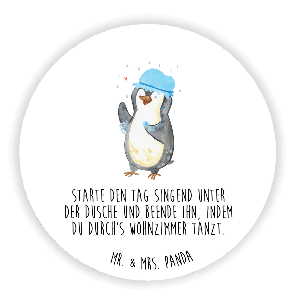 Rund Magnet Pinguin duscht Kühlschrankmagnet, Pinnwandmagnet, Souvenir Magnet, Motivmagnete, Dekomagnet, Whiteboard Magnet, Notiz Magnet, Kühlschrank Dekoration, Pinguin, Pinguine, Dusche, duschen, Lebensmotto, Motivation, Neustart, Neuanfang, glücklich sein