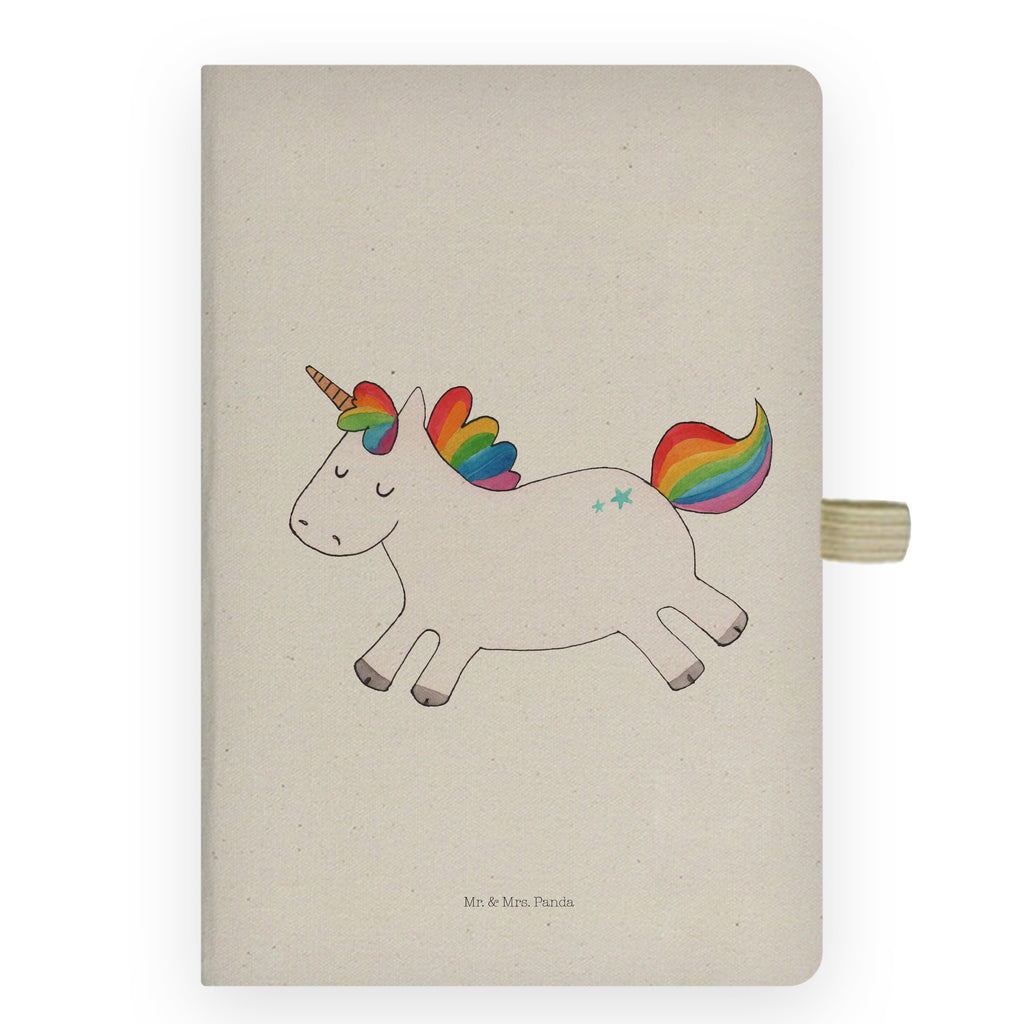 DIN A4 Baumwoll Notizbuch Einhorn Happy Notizen, Eintragebuch, Tagebuch, Notizblock, Adressbuch, Journal, Kladde, Skizzenbuch, Notizheft, Schreibbuch, Schreibheft, Einhorn, Einhörner, Einhorn Deko, Pegasus, Unicorn, glücklich, fröhlich, Spaß, Freude, Lebensfreude, witzig, spannend, Lächeln, Lachen