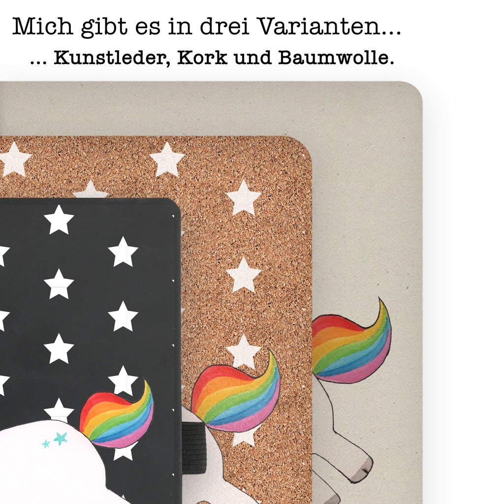 DIN A4 Baumwoll Notizbuch Einhorn Happy Notizen, Eintragebuch, Tagebuch, Notizblock, Adressbuch, Journal, Kladde, Skizzenbuch, Notizheft, Schreibbuch, Schreibheft, Einhorn, Einhörner, Einhorn Deko, Pegasus, Unicorn, glücklich, fröhlich, Spaß, Freude, Lebensfreude, witzig, spannend, Lächeln, Lachen