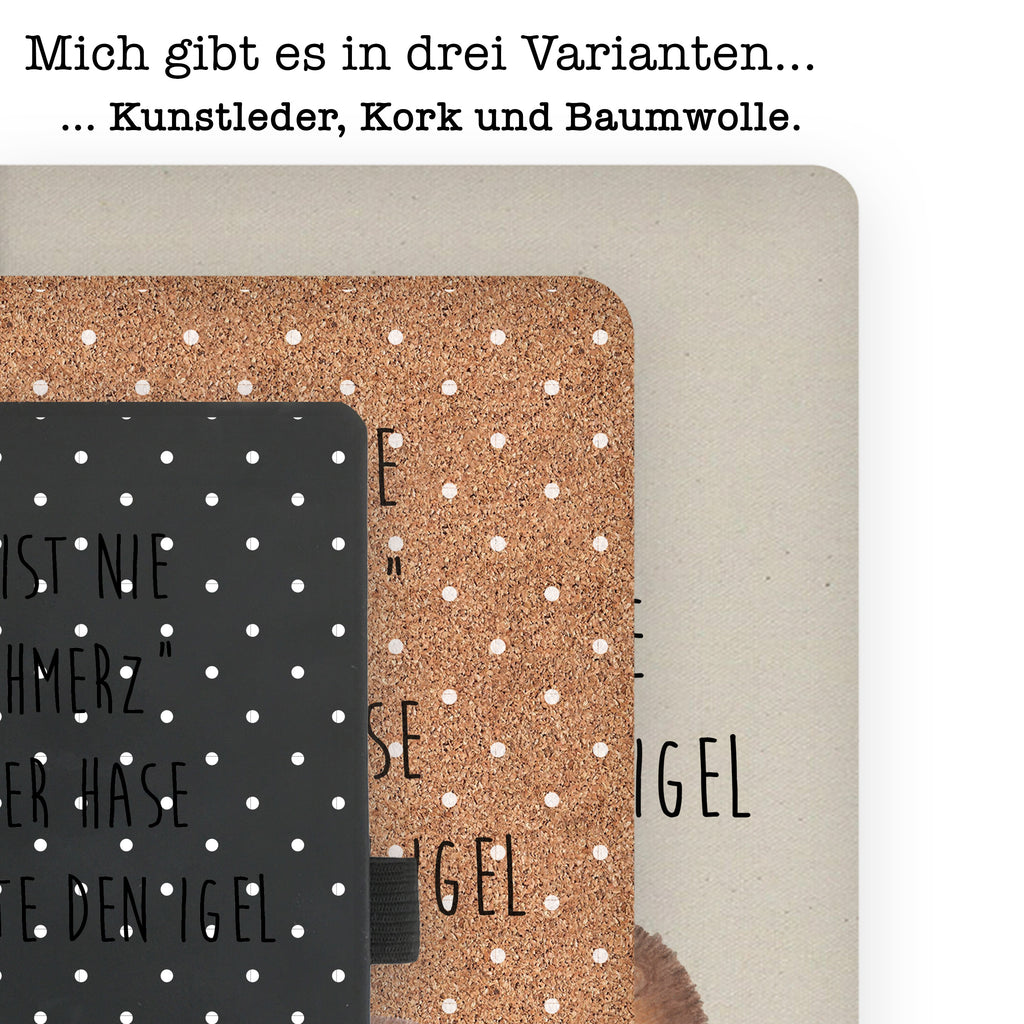 DIN A4 Baumwoll Notizbuch Liebe ist nie ohne Schmerz Notizen, Eintragebuch, Tagebuch, Notizblock, Adressbuch, Journal, Kladde, Skizzenbuch, Notizheft, Schreibbuch, Schreibheft, Tiermotive, Gute Laune, lustige Sprüche, Tiere, Igel und Hase, Igel, Hase, Liebe Spruch, Liebeskummer Geschenk, Herzschmerz, Trösten, Trennungsschmerz, Spruch romantisch