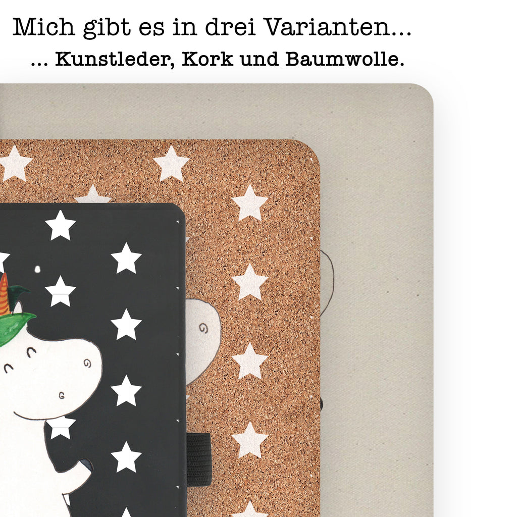 DIN A4 Baumwoll Notizbuch Einhorn Joker Notizen, Eintragebuch, Tagebuch, Notizblock, Adressbuch, Journal, Kladde, Skizzenbuch, Notizheft, Schreibbuch, Schreibheft, Einhorn, Einhörner, Einhorn Deko, Pegasus, Unicorn, Hofnarr, Kasper, Gaukler, Mittelalter