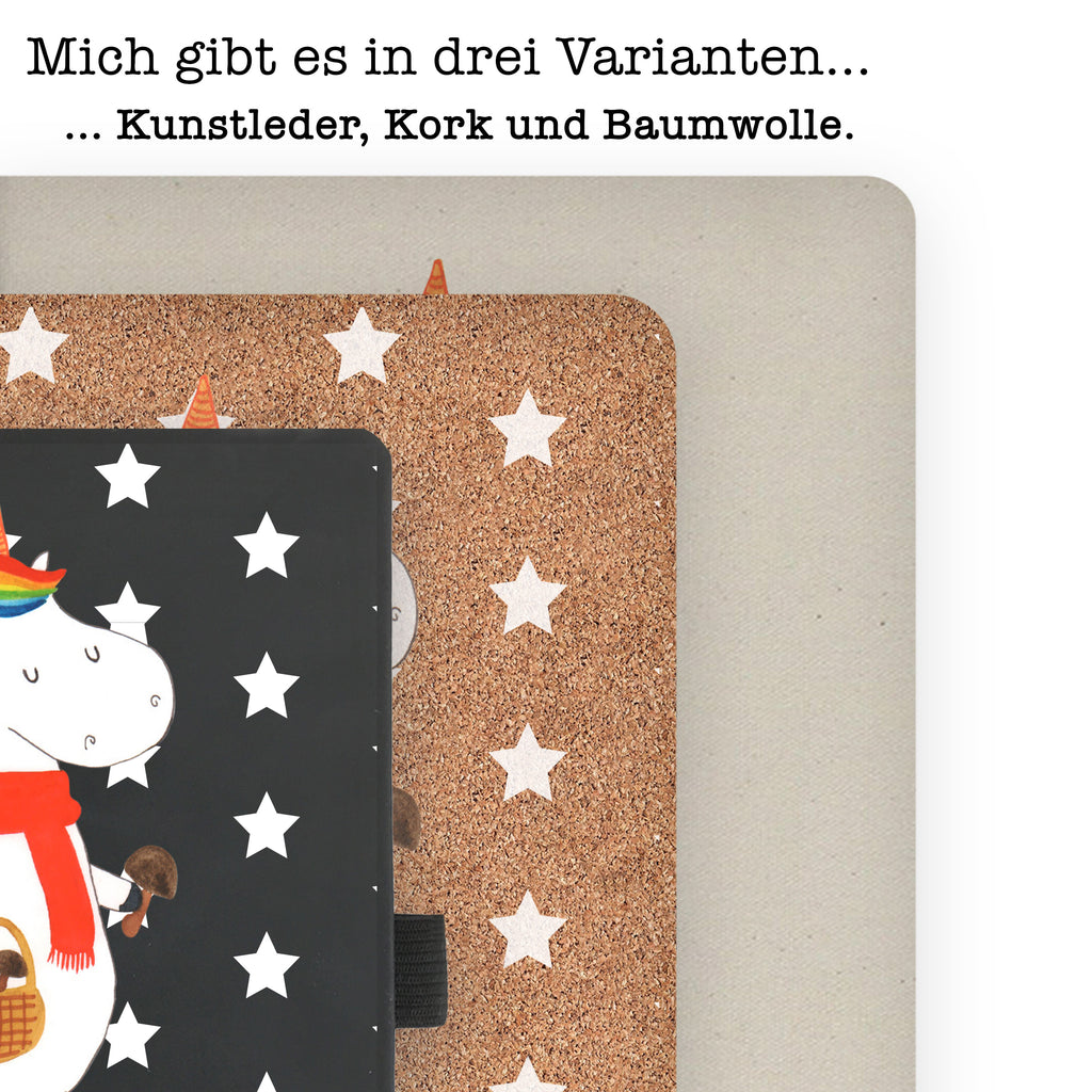 DIN A4 Baumwoll Notizbuch Einhorn Pilz Notizen, Eintragebuch, Tagebuch, Notizblock, Adressbuch, Journal, Kladde, Skizzenbuch, Notizheft, Schreibbuch, Schreibheft, Einhorn, Einhörner, Einhorn Deko, Pegasus, Unicorn, Pilze, Pilzsammler, Motivation, Spruch, Liebeskummer