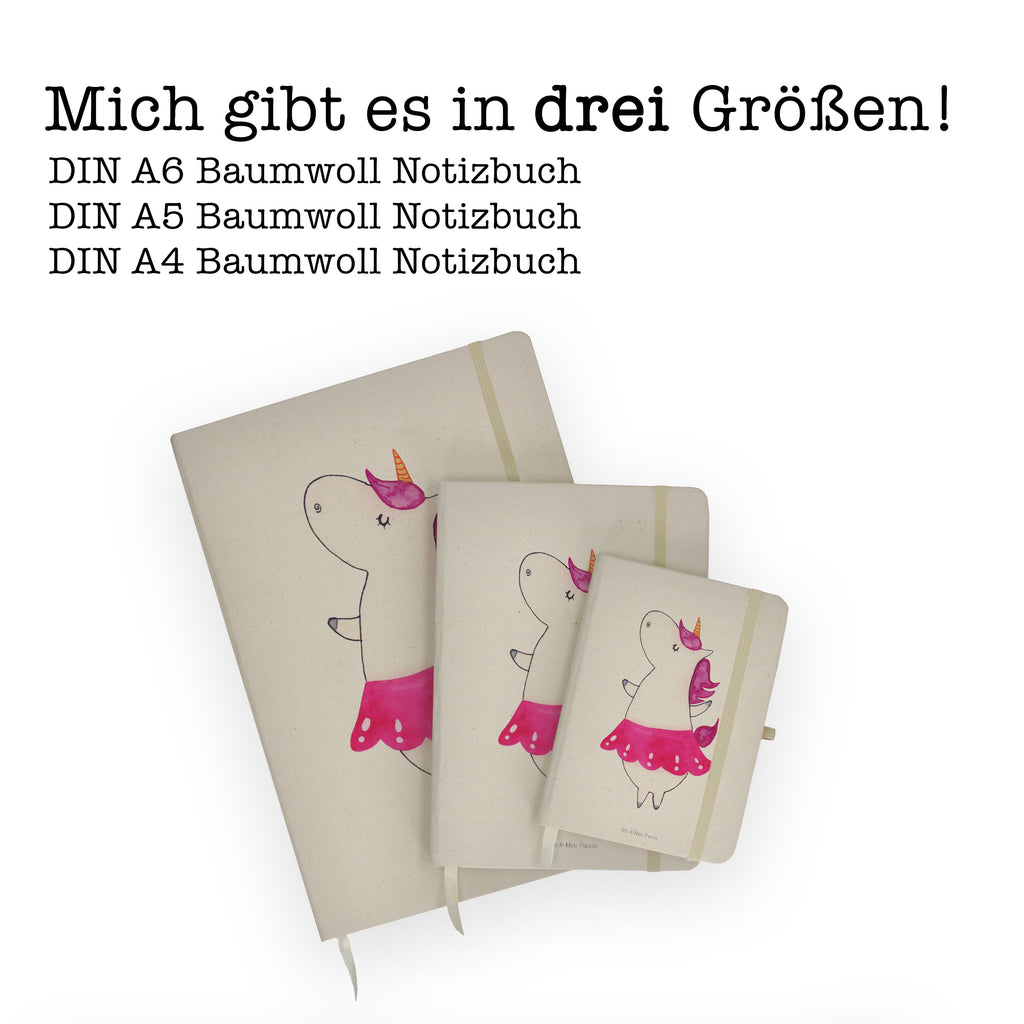 DIN A4 Baumwoll Notizbuch Einhorn Ballerina Notizen, Eintragebuch, Tagebuch, Notizblock, Adressbuch, Journal, Kladde, Skizzenbuch, Notizheft, Schreibbuch, Schreibheft, Einhorn, Einhörner, Einhorn Deko, Pegasus, Unicorn, Tanzen, Ballerina, Party, Wohnung, Spaß, Feiern, Geburtstag, Tänzerin, Lebenslust, Lebensfreude