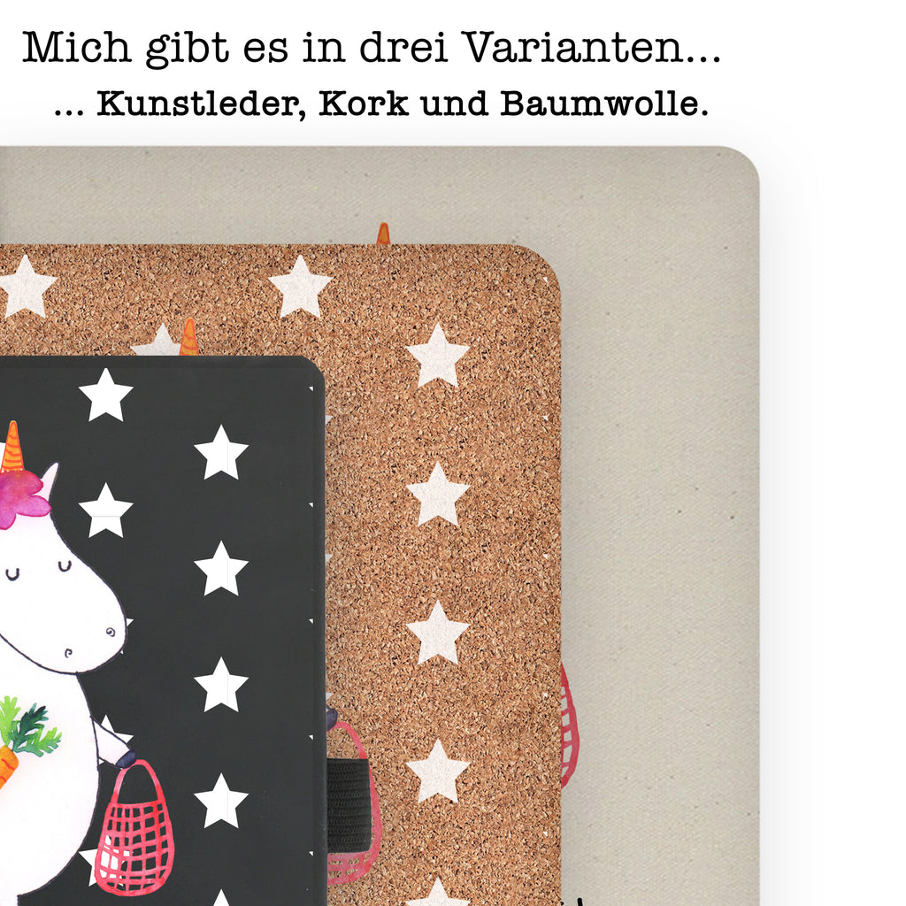 DIN A4 Baumwoll Notizbuch Einhorn Gemüse Notizen, Eintragebuch, Tagebuch, Notizblock, Adressbuch, Journal, Kladde, Skizzenbuch, Notizheft, Schreibbuch, Schreibheft, Einhorn, Einhörner, Einhorn Deko, Pegasus, Unicorn, Biomarkt, Bio, Gemüse, Wochenmarkt