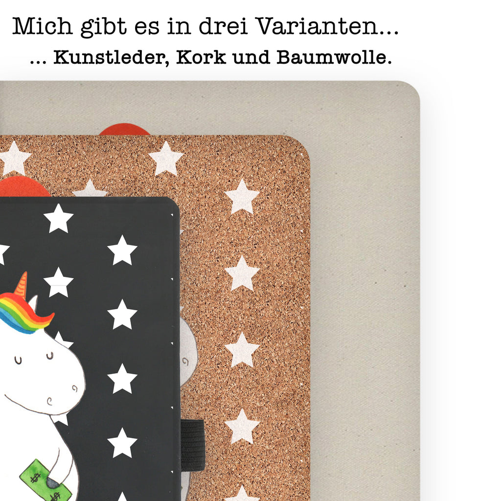 DIN A4 Baumwoll Notizbuch Einhorn Luftballon Notizen, Eintragebuch, Tagebuch, Notizblock, Adressbuch, Journal, Kladde, Skizzenbuch, Notizheft, Schreibbuch, Schreibheft, Einhorn, Einhörner, Einhorn Deko, Pegasus, Unicorn, Luftballon, Geld, Lebenslust, Freude, Geschenk, Freundin