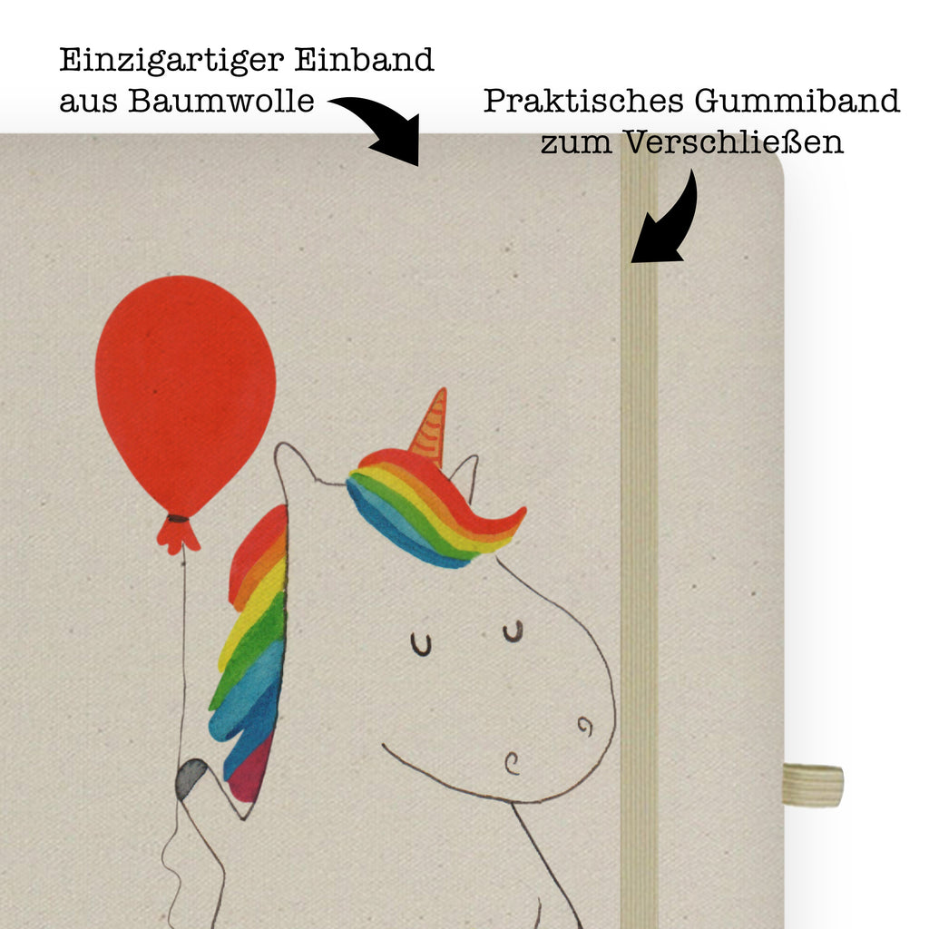 DIN A4 Baumwoll Notizbuch Einhorn Luftballon Notizen, Eintragebuch, Tagebuch, Notizblock, Adressbuch, Journal, Kladde, Skizzenbuch, Notizheft, Schreibbuch, Schreibheft, Einhorn, Einhörner, Einhorn Deko, Pegasus, Unicorn, Luftballon, Geld, Lebenslust, Freude, Geschenk, Freundin