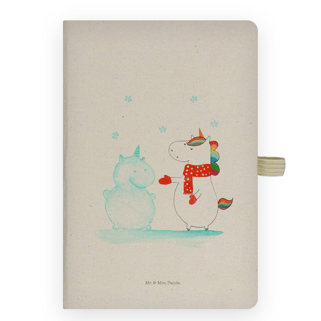DIN A4 Baumwoll Notizbuch Einhorn Schneemann Notizen, Eintragebuch, Tagebuch, Notizblock, Adressbuch, Journal, Kladde, Skizzenbuch, Notizheft, Schreibbuch, Schreibheft, Einhorn, Einhörner, Einhorn Deko, Pegasus, Unicorn, Schneemann, Winter, Schnee, Kuchen, Weihnachten, kalt, Mütze, Handschuhe, X-Mas