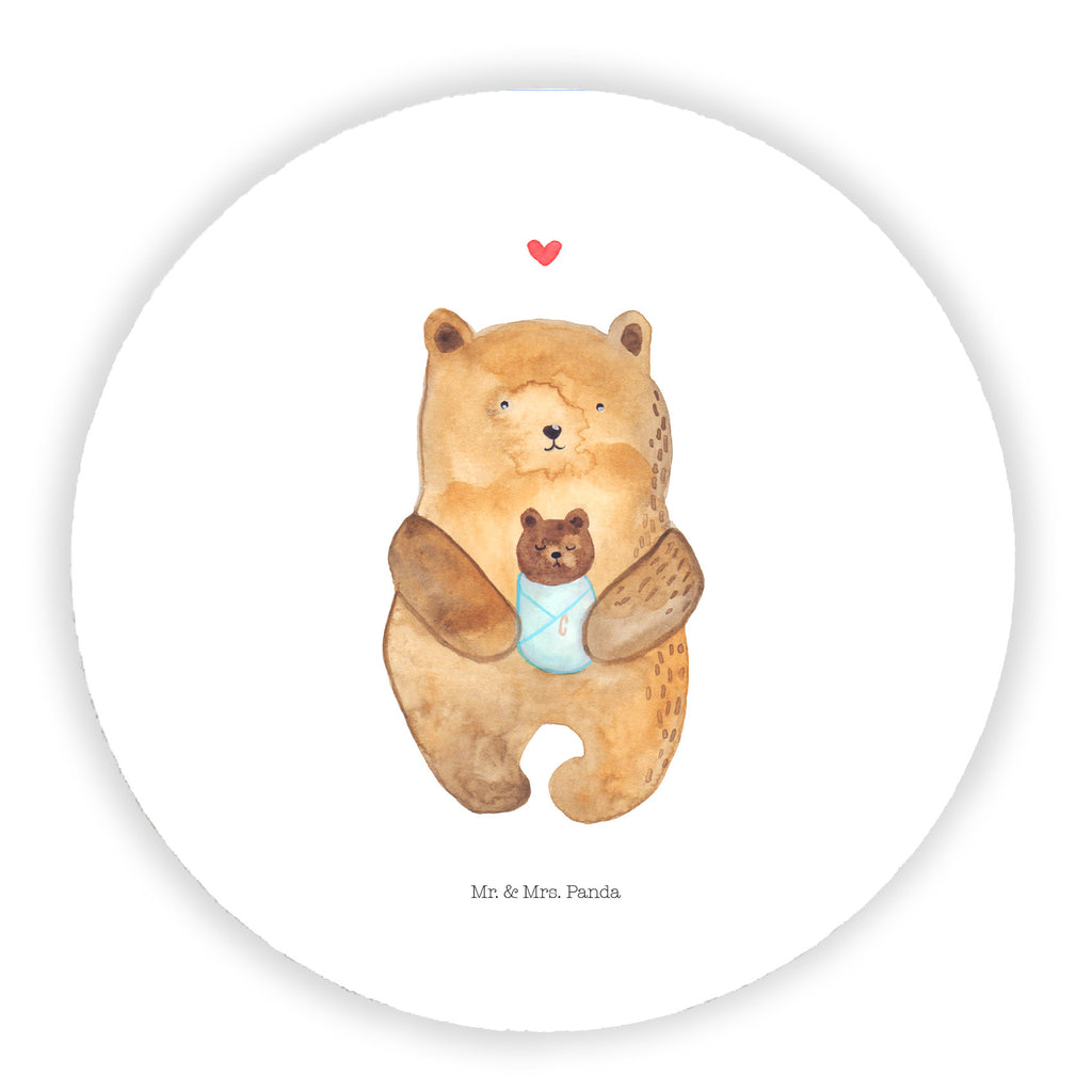Rund Magnet Bär mit Baby Kühlschrankmagnet, Pinnwandmagnet, Souvenir Magnet, Motivmagnete, Dekomagnet, Whiteboard Magnet, Notiz Magnet, Kühlschrank Dekoration, Bär, Teddy, Teddybär, Eltern, Mutter, Baby, Taufe, Geburt, Nichte, Neffe, Enkel, Enkelin, Täufling, Geburtstag, Glückwunsch