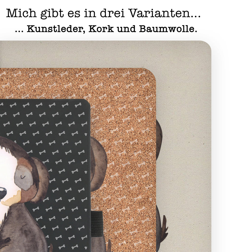 DIN A6 Baumwoll Notizbuch Hund entspannt Notizen, Eintragebuch, Tagebuch, Notizblock, Adressbuch, Journal, Kladde, Skizzenbuch, Notizheft, Schreibbuch, Schreibheft, Hund, Hundemotiv, Haustier, Hunderasse, Tierliebhaber, Hundebesitzer, Sprüche, schwarzer Hund, Hundeliebe, Liebe, Hundeglück