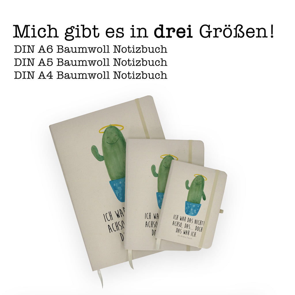 DIN A6 Baumwoll Notizbuch Kaktus Heilig Notizen, Eintragebuch, Tagebuch, Notizblock, Adressbuch, Journal, Kladde, Skizzenbuch, Notizheft, Schreibbuch, Schreibheft, Kaktus, Kakteen, frech, lustig, Kind, Eltern, Familie, Bruder, Schwester, Schwestern, Freundin, Heiligenschein