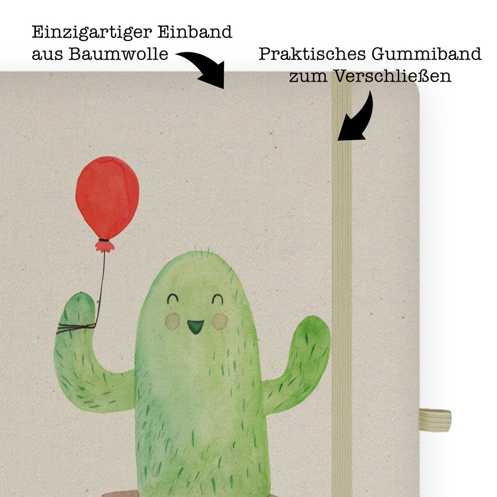 DIN A5 Baumwoll Notizbuch Kaktus Luftballon Notizen, Eintragebuch, Tagebuch, Notizblock, Adressbuch, Journal, Kladde, Skizzenbuch, Notizheft, Schreibbuch, Schreibheft, Kaktus, Kakteen, Luftballon, Neustart, Freude, Büro, Stress, Büroalltag, Freundin, Freund, Ausbildung, Prüfung