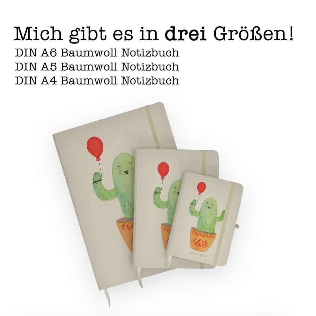 DIN A5 Baumwoll Notizbuch Kaktus Luftballon Notizen, Eintragebuch, Tagebuch, Notizblock, Adressbuch, Journal, Kladde, Skizzenbuch, Notizheft, Schreibbuch, Schreibheft, Kaktus, Kakteen, Luftballon, Neustart, Freude, Büro, Stress, Büroalltag, Freundin, Freund, Ausbildung, Prüfung