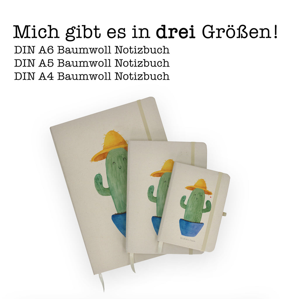 DIN A6 Baumwoll Notizbuch Kaktus Sonnenhut Notizen, Eintragebuch, Tagebuch, Notizblock, Adressbuch, Journal, Kladde, Skizzenbuch, Notizheft, Schreibbuch, Schreibheft, Kaktus, Kakteen, Reisen, Weltreise, Weltenbummler, Reisetagebuch, Städtetrip, Kaktusliebe, Geschenkidee, Spruch, Motivation