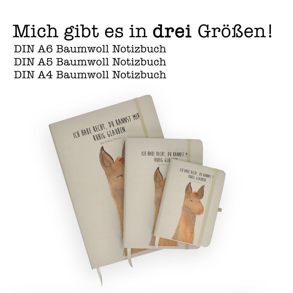 DIN A5 Baumwoll Notizbuch Lamakopf genervt Notizen, Eintragebuch, Tagebuch, Notizblock, Adressbuch, Journal, Kladde, Skizzenbuch, Notizheft, Schreibbuch, Schreibheft, Lama, Alpaka, Lamas, Recht haben, genervt sein, Freundin, beste Freundin, Partnerin, Büro, Büroalltag, Chef, Chefin, Azubi