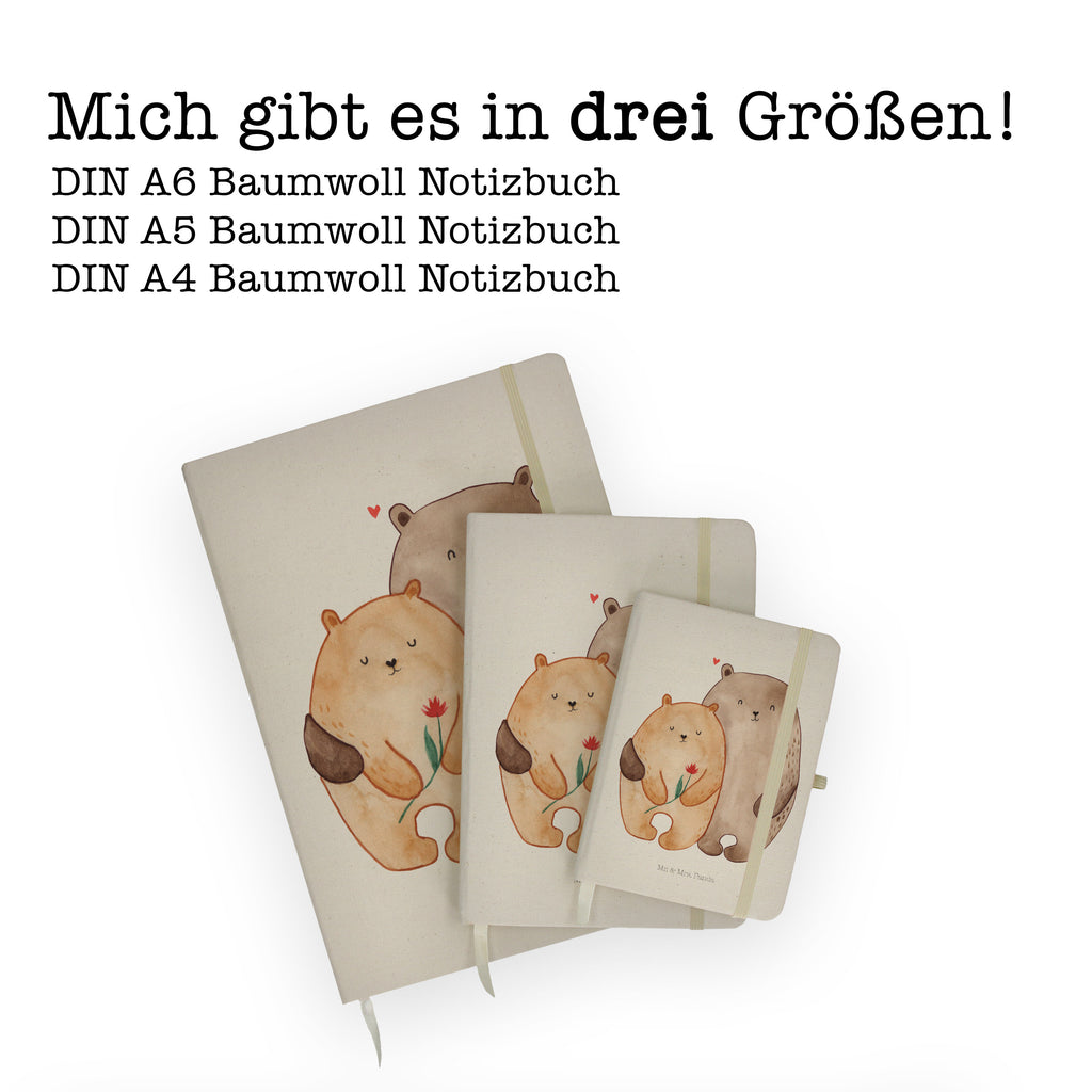 DIN A6 Baumwoll Notizbuch Bären Liebe Notizen, Eintragebuch, Tagebuch, Notizblock, Adressbuch, Journal, Kladde, Skizzenbuch, Notizheft, Schreibbuch, Schreibheft, Liebe, Partner, Freund, Freundin, Ehemann, Ehefrau, Heiraten, Verlobung, Heiratsantrag, Liebesgeschenk, Jahrestag, Hocheitstag, Verliebt, Verlobt, Verheiratet, Geschenk Freundin, Geschenk Freund, Liebesbeweis, Hochzeitstag, Geschenk Hochzeit, Bären, Bärchen, Bär