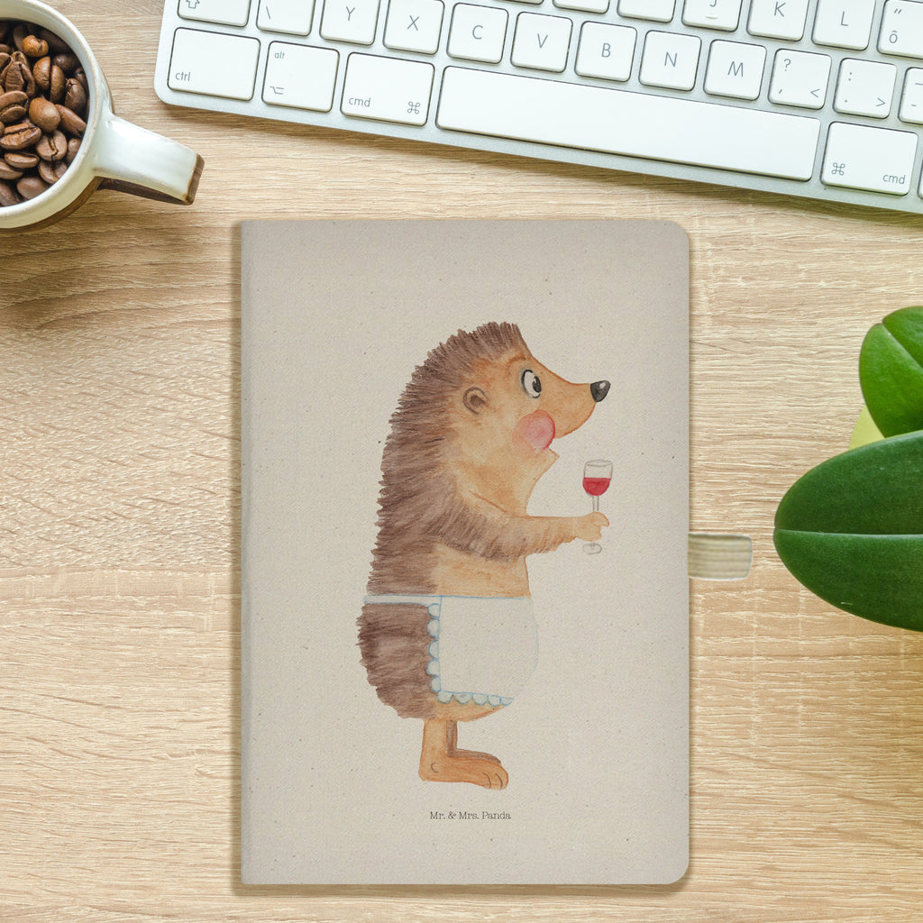 DIN A5 Baumwoll Notizbuch Igel mit Wein Notizen, Eintragebuch, Tagebuch, Notizblock, Adressbuch, Journal, Kladde, Skizzenbuch, Notizheft, Schreibbuch, Schreibheft, Tiermotive, Gute Laune, lustige Sprüche, Tiere, Wein Spruch, Igel, Geschenk Weintrinker, Geschenk Weinliebhaber, Wein Deko, Weinglas, Rotwein, Weißwein, Wein trinken