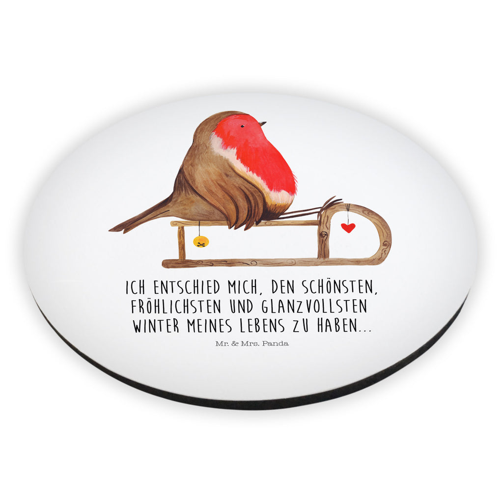 Rund Magnet Rotkehlchen Schlitten Kühlschrankmagnet, Pinnwandmagnet, Souvenir Magnet, Motivmagnete, Dekomagnet, Whiteboard Magnet, Notiz Magnet, Kühlschrank Dekoration, Winter, Weihnachten, Weihnachtsdeko, Nikolaus, Advent, Heiligabend, Wintermotiv, Schlitten, Vogel