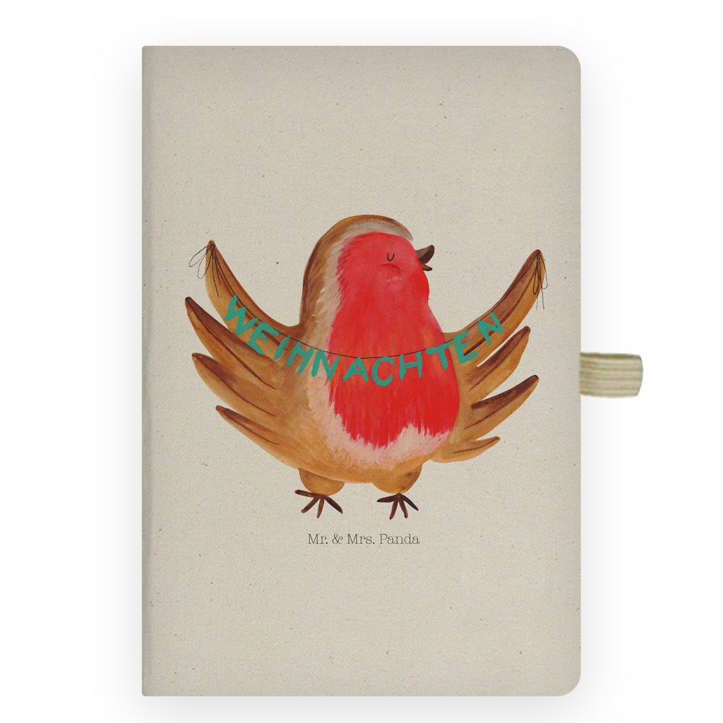 DIN A4 Baumwoll Notizbuch Rotkehlchen Weihnachten Notizen, Eintragebuch, Tagebuch, Notizblock, Adressbuch, Journal, Kladde, Skizzenbuch, Notizheft, Schreibbuch, Schreibheft, Winter, Weihnachten, Weihnachtsdeko, Nikolaus, Advent, Heiligabend, Wintermotiv, Frohe Weihnachten, Weihnachtsmotiv, Weihnachtsgruß, Vogel, xmas