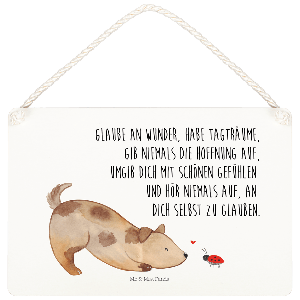 Deko Schild Hund Marienkäfer Dekoschild, Deko Schild, Schild, Tür Schild, Türschild, Holzschild, Wandschild, Wanddeko, Hund, Hundemotiv, Haustier, Hunderasse, Tierliebhaber, Hundebesitzer, Sprüche, Hunde, Hundespruch, Marienkäfer, Mischling, Mischlinghund